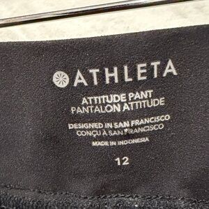 Athleta Black Attitude Pant - Size 12 Like New Condition